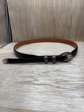 Alexander Kalifano Belt 42 Western Gilbert Ortega Sterling Buckle Top Grain Leat